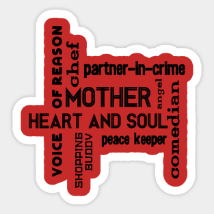 mother tag cloud Sticker